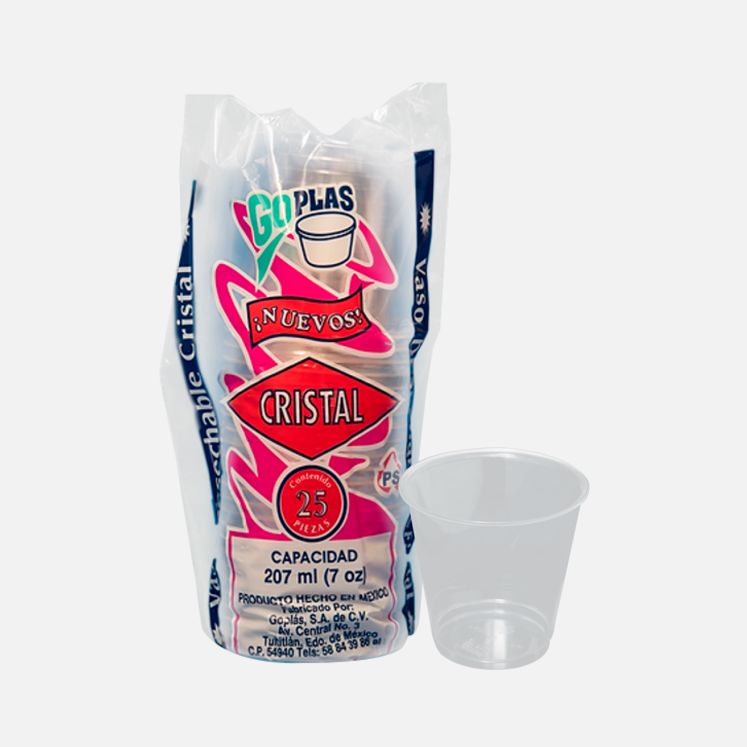 VASO CRISTAL 7 GOPLAS